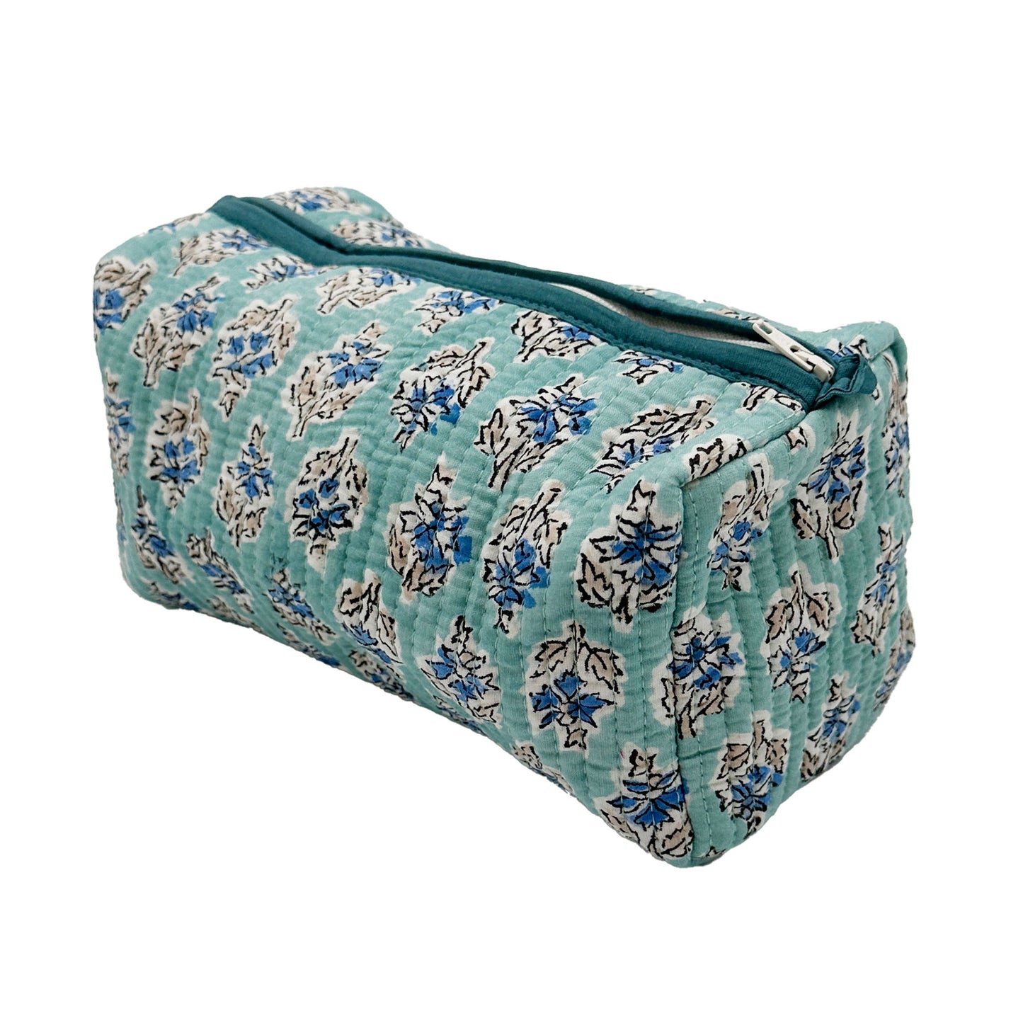 Quilted Cotton Wash Bag - Anna