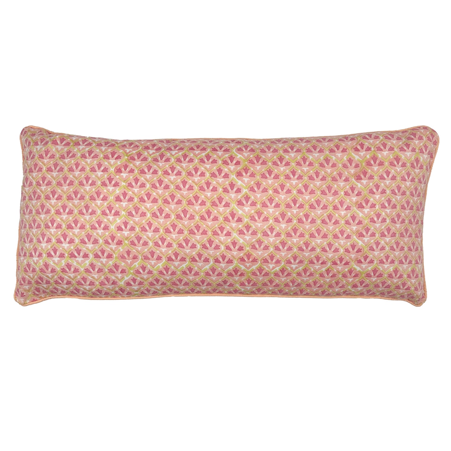 Lumbar hand block piped trim cushion - Annie
