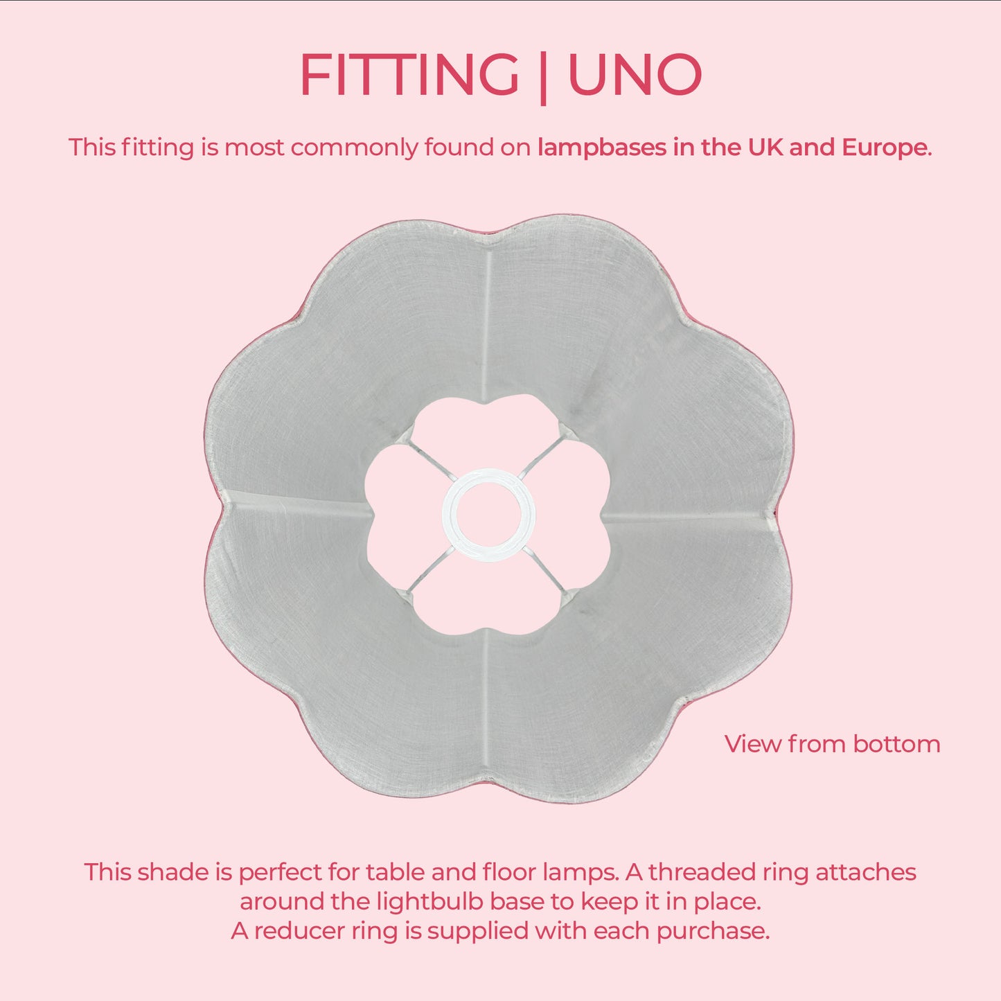 Florence Pleated Cotton Block Printed Scallop Lampshade