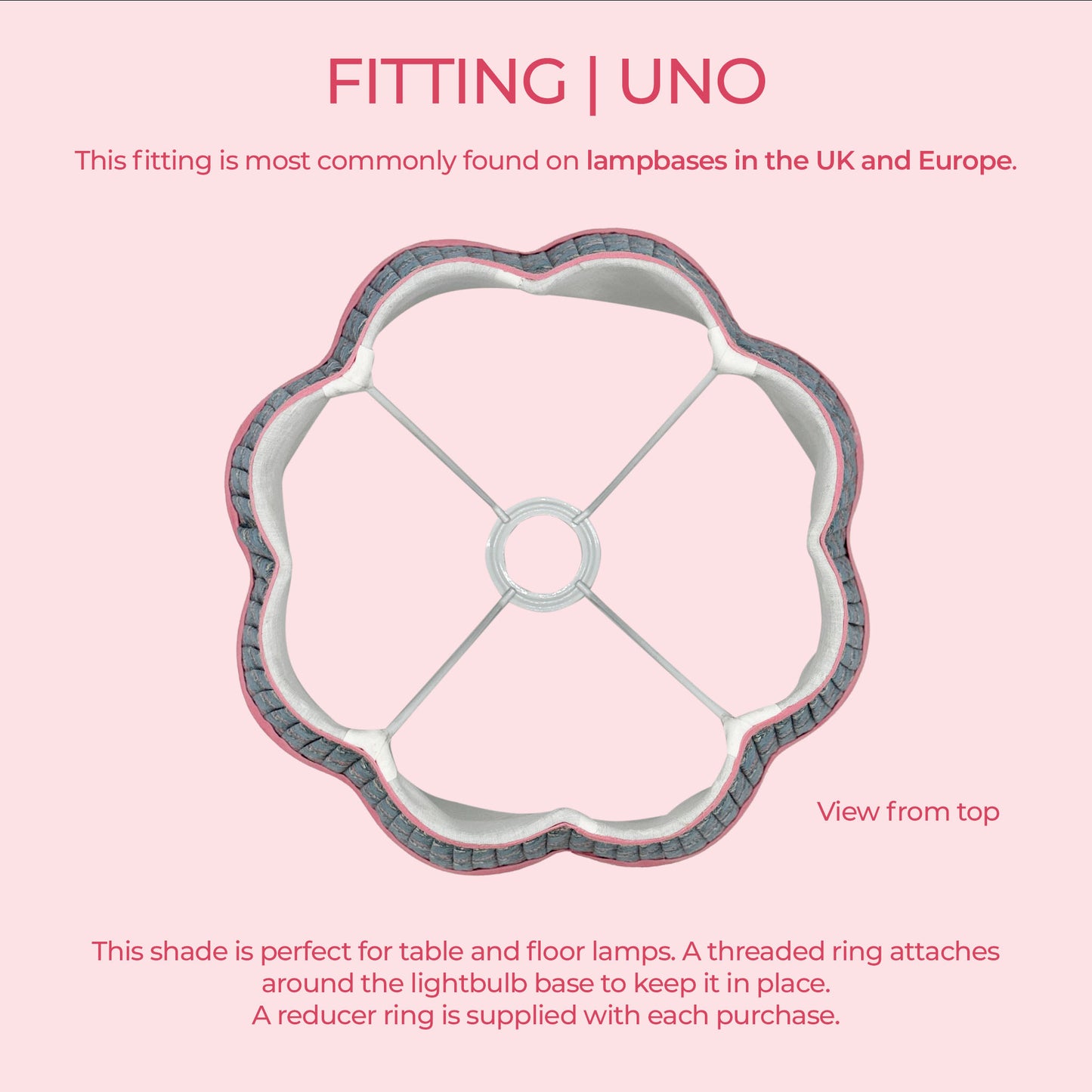 Gloria Pleated Cotton Block Printed Scallop Lampshade