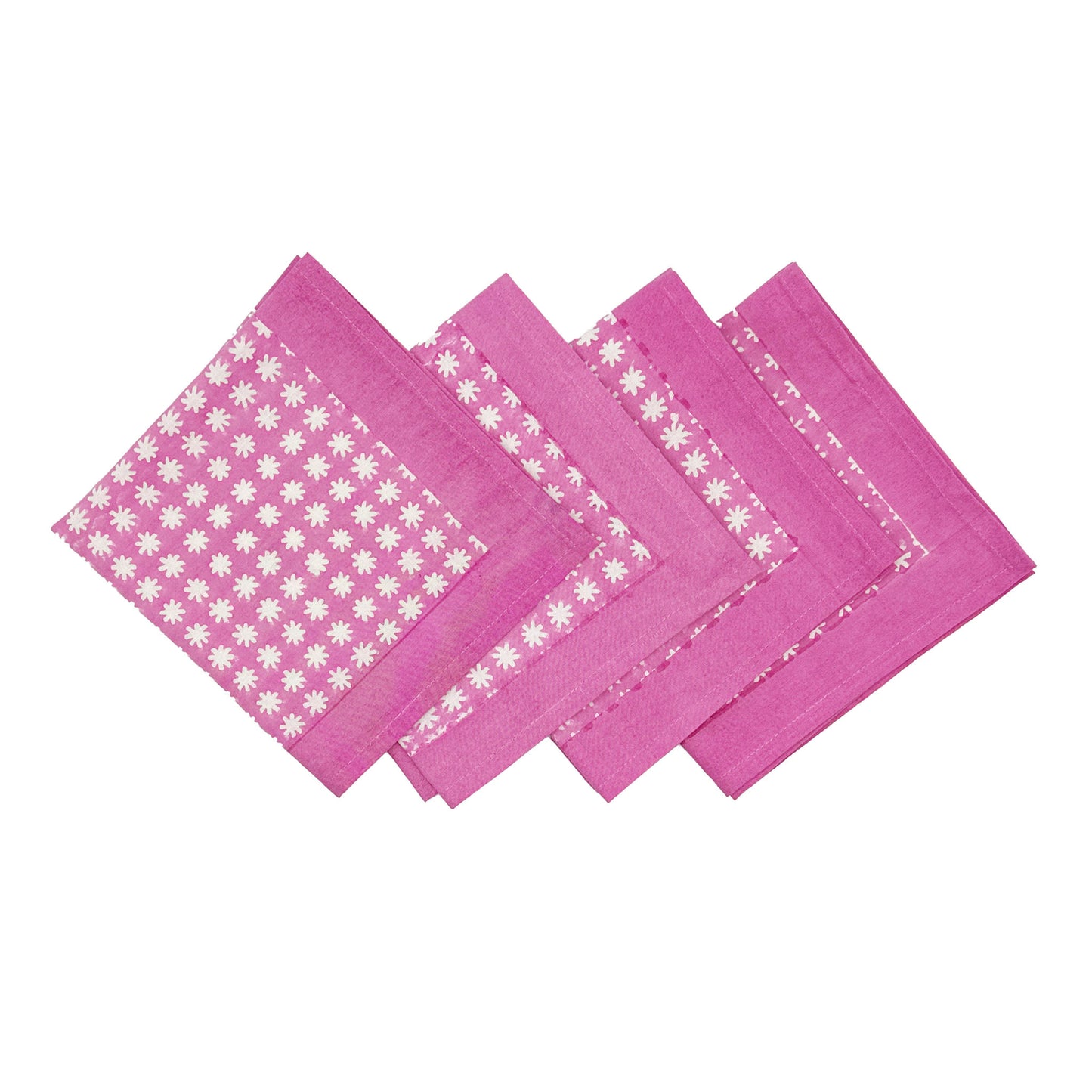 Charlie block printed table cloth - Pink