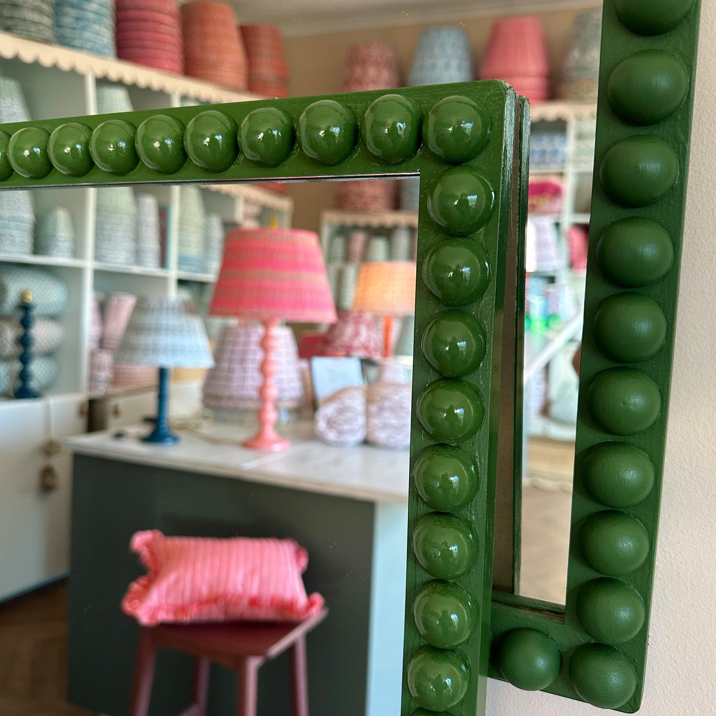 Bobbin Mirror - Racing Green - In stock