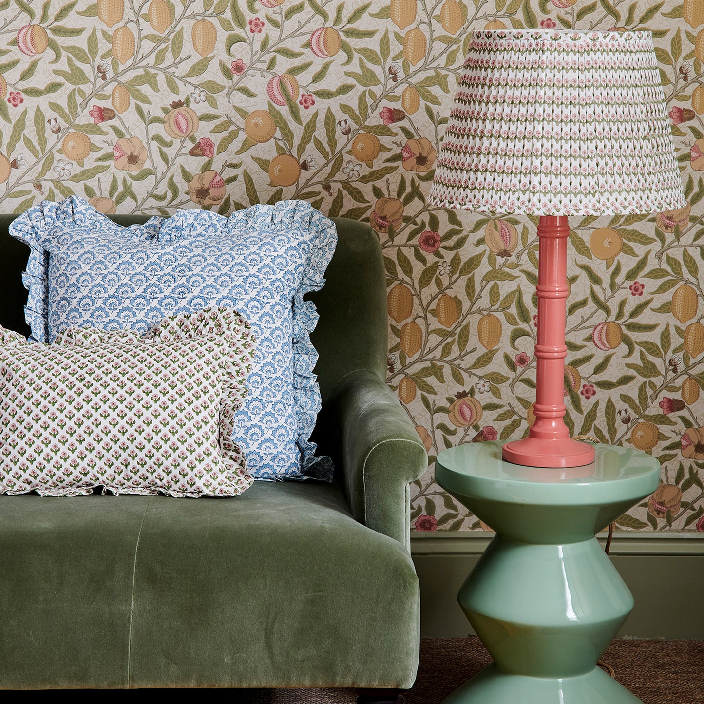 Bamboo Lamp Tall - Candy Floss