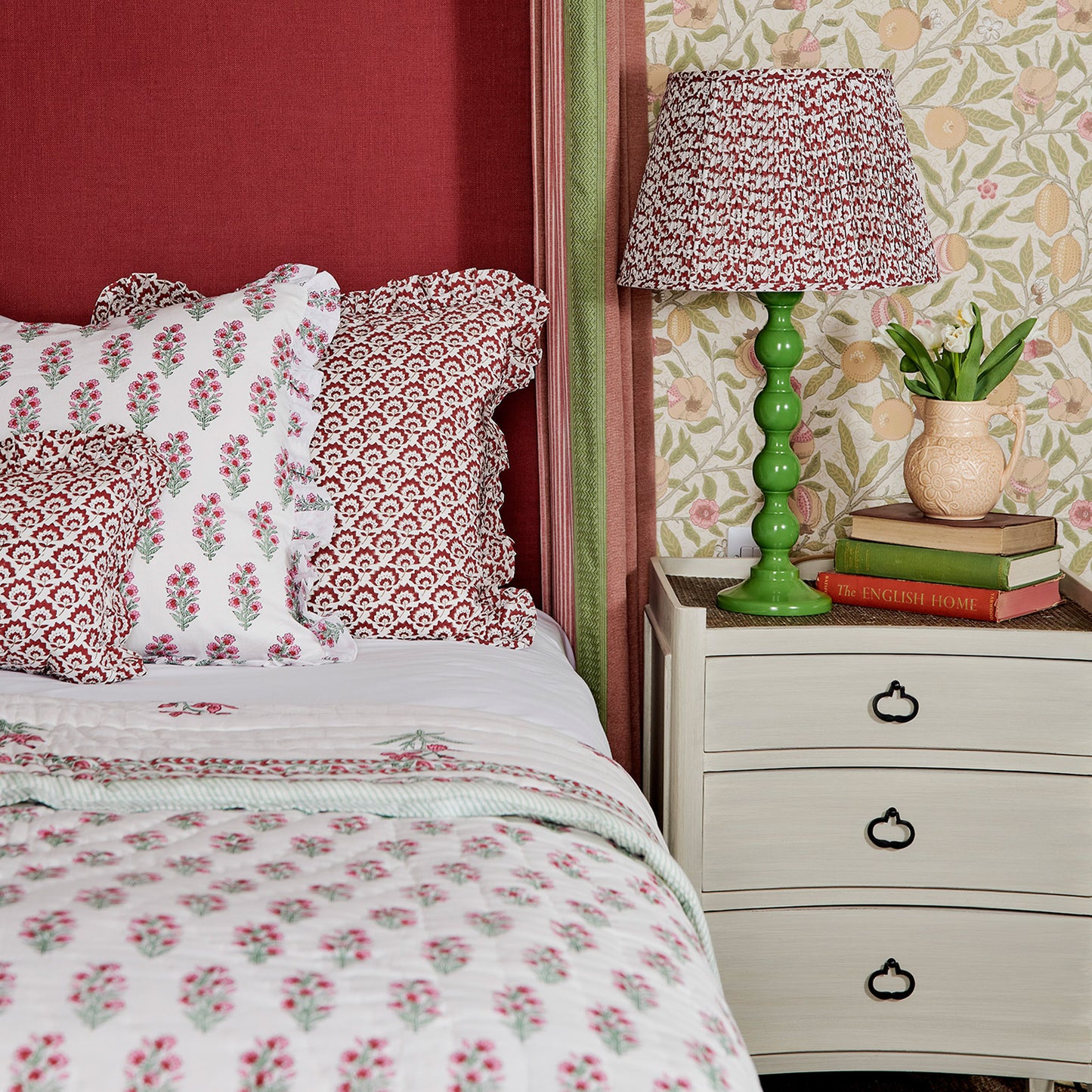 Bobbin Lamp Tall - Army Green