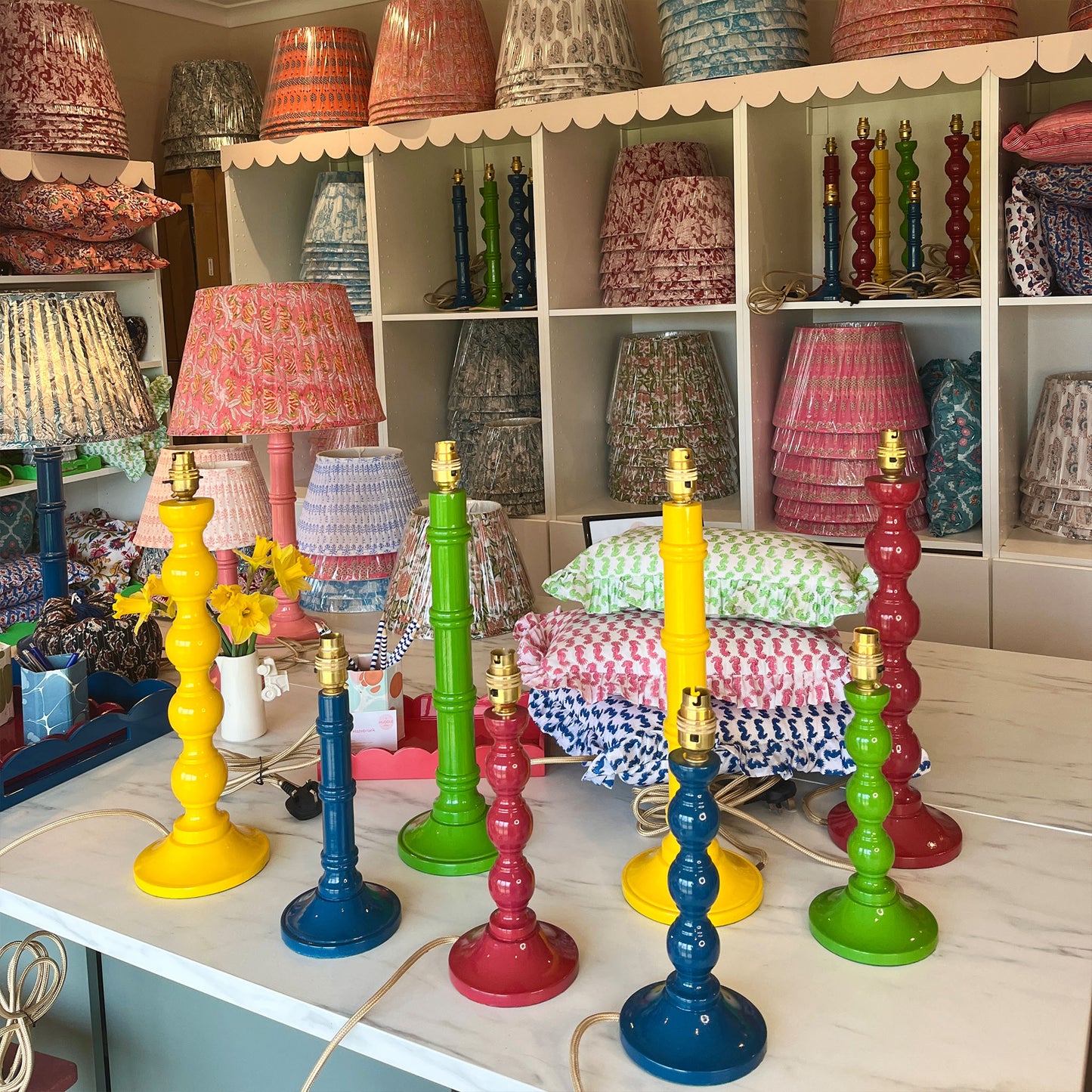 Bobbin Lamp Tall - Berry