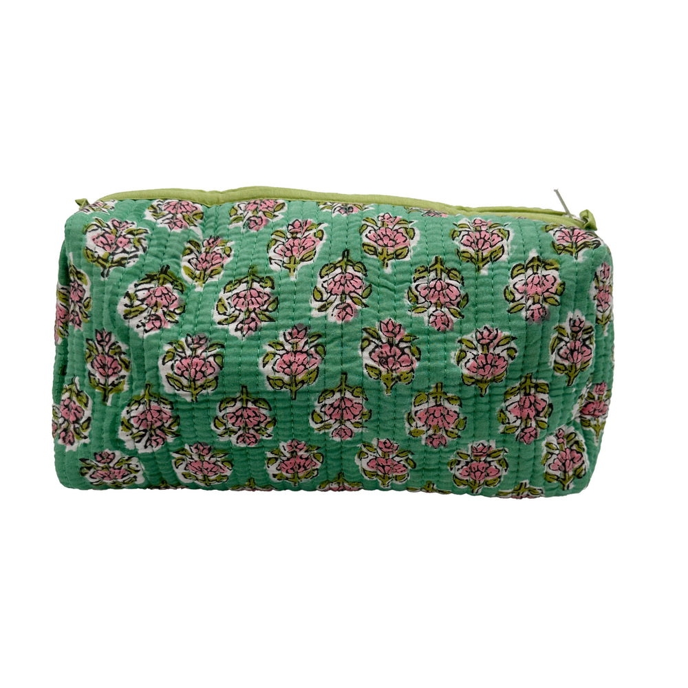 Quilted Cotton Wash Bag - Amy