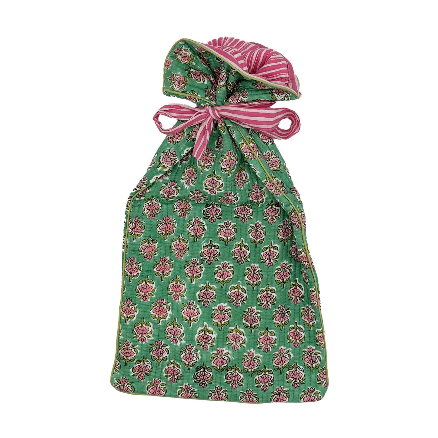 Quilted hot water bottle cover - Amy