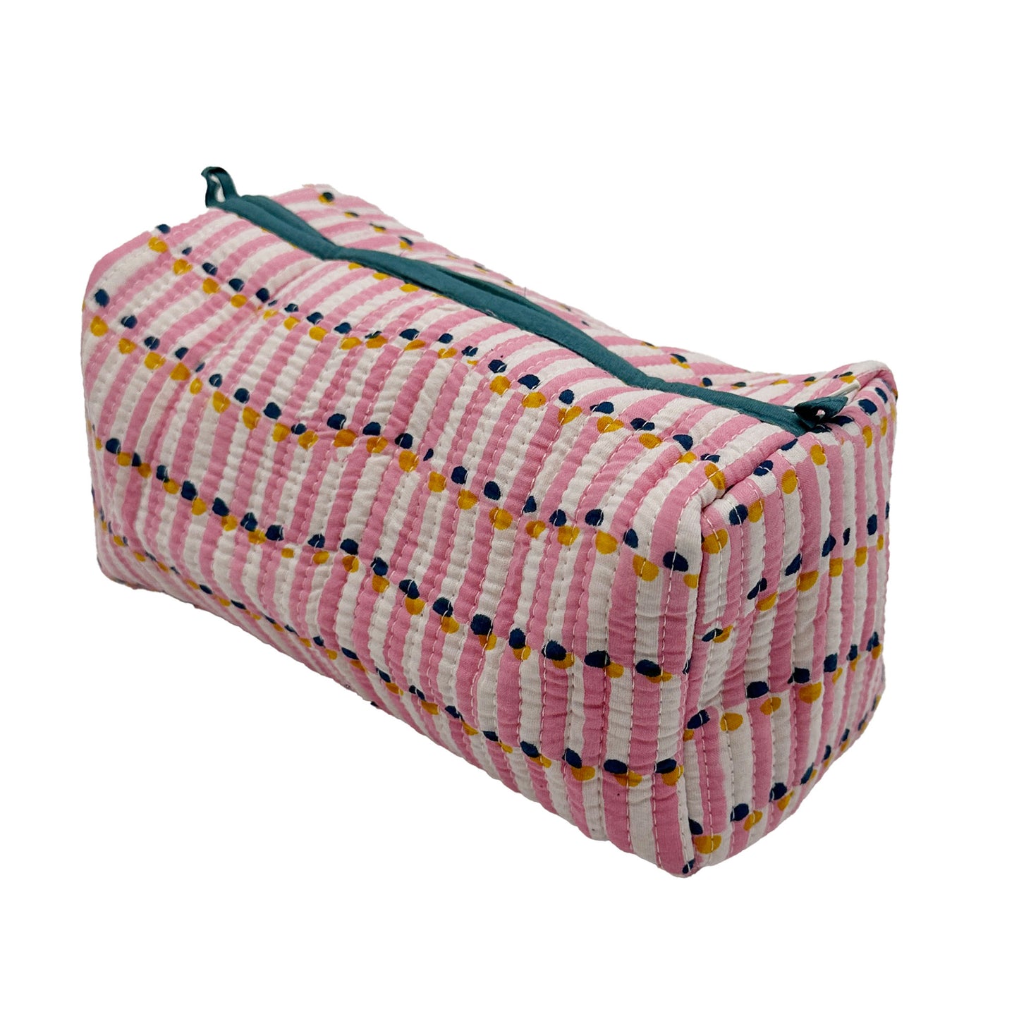 Quilted Cotton Wash Bag - Evie