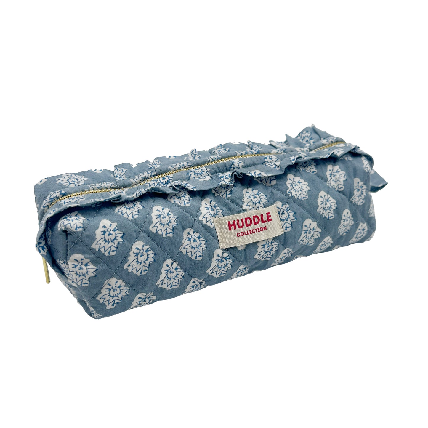Frilled Make-up bag - Georgie in Blue