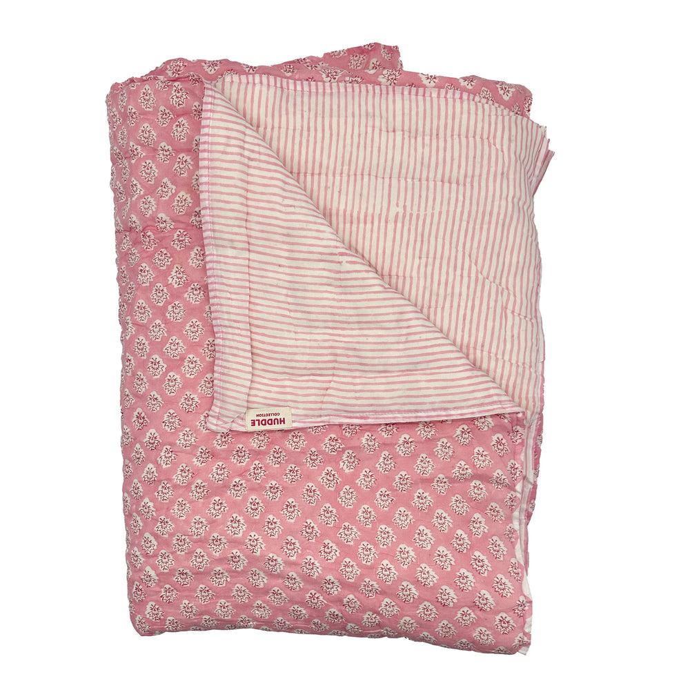 
                  
                    Georgie Handmade Block Print Cotton Quilt in Pink
                  
                