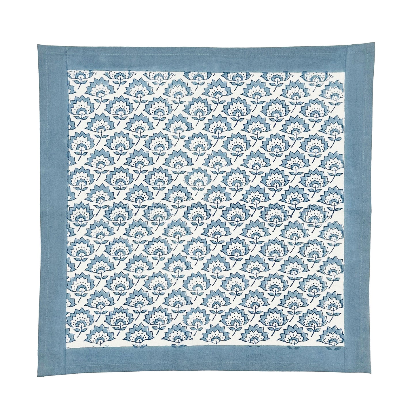 Jennie block printed Napkins (4) - Pale Blue