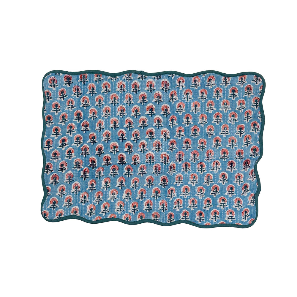 
                  
                    Block print quilted cotton reversible place mat - 005
                  
                