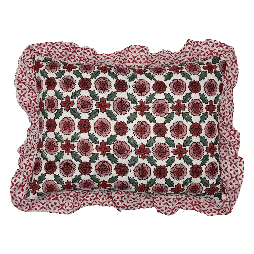 
                  
                    Poppy Handmade Block Print Cotton Quilt in Red
                  
                