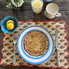 Block print quilted cotton reversible place mat - 002