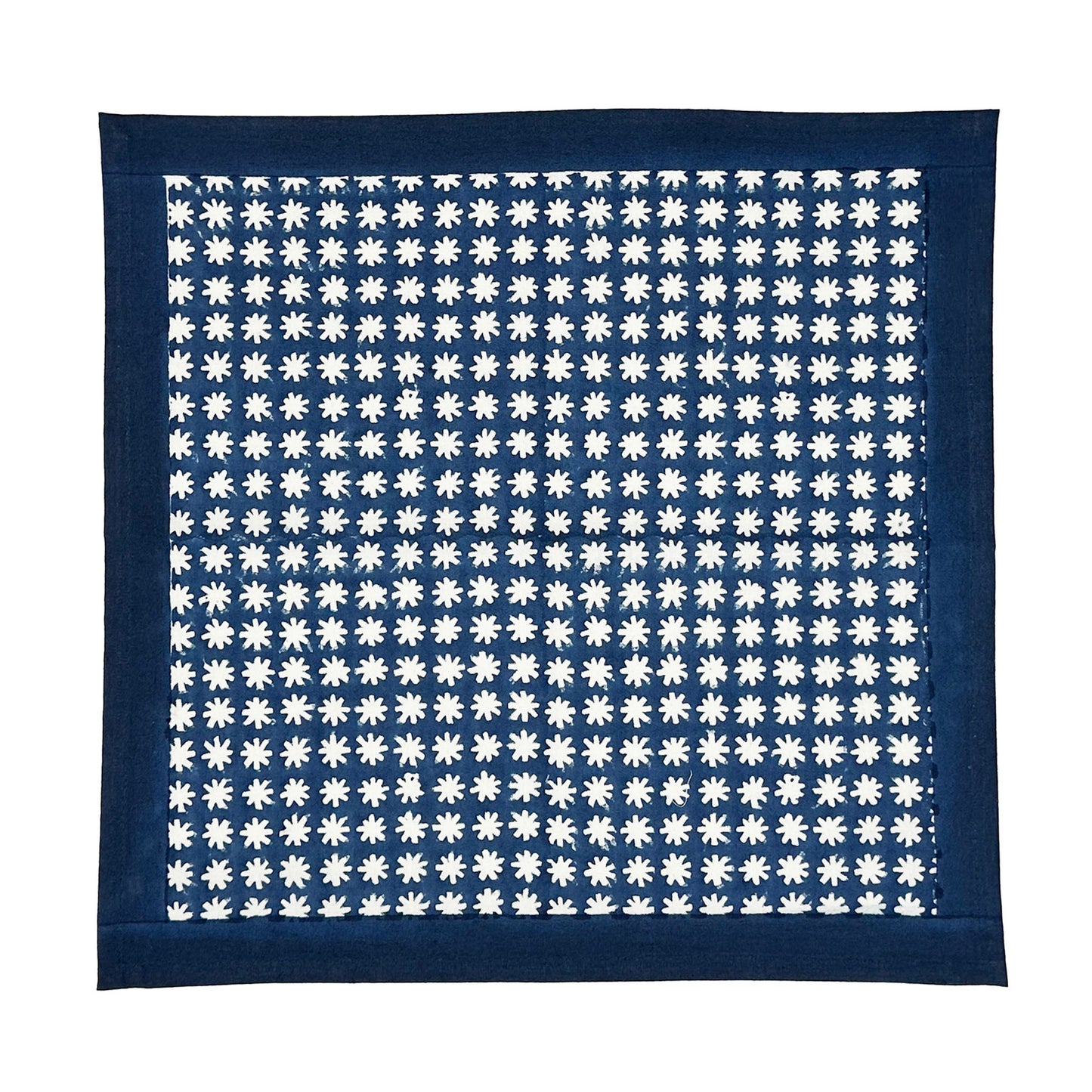 Charlie block printed Napkins (4) - Navy Blue