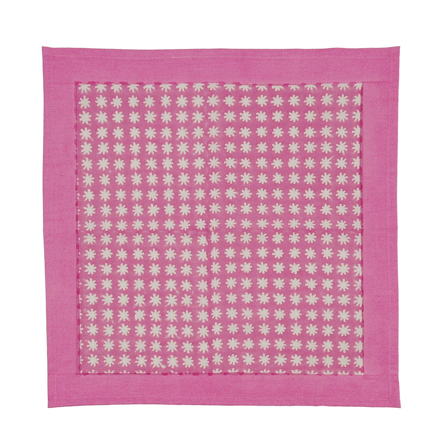 Charlie block printed Napkins (4) - Pink