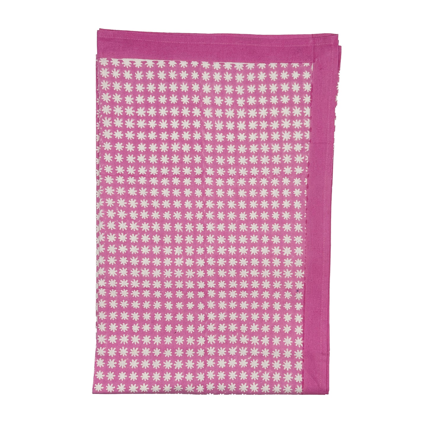 Charlie block printed table cloth - Pink