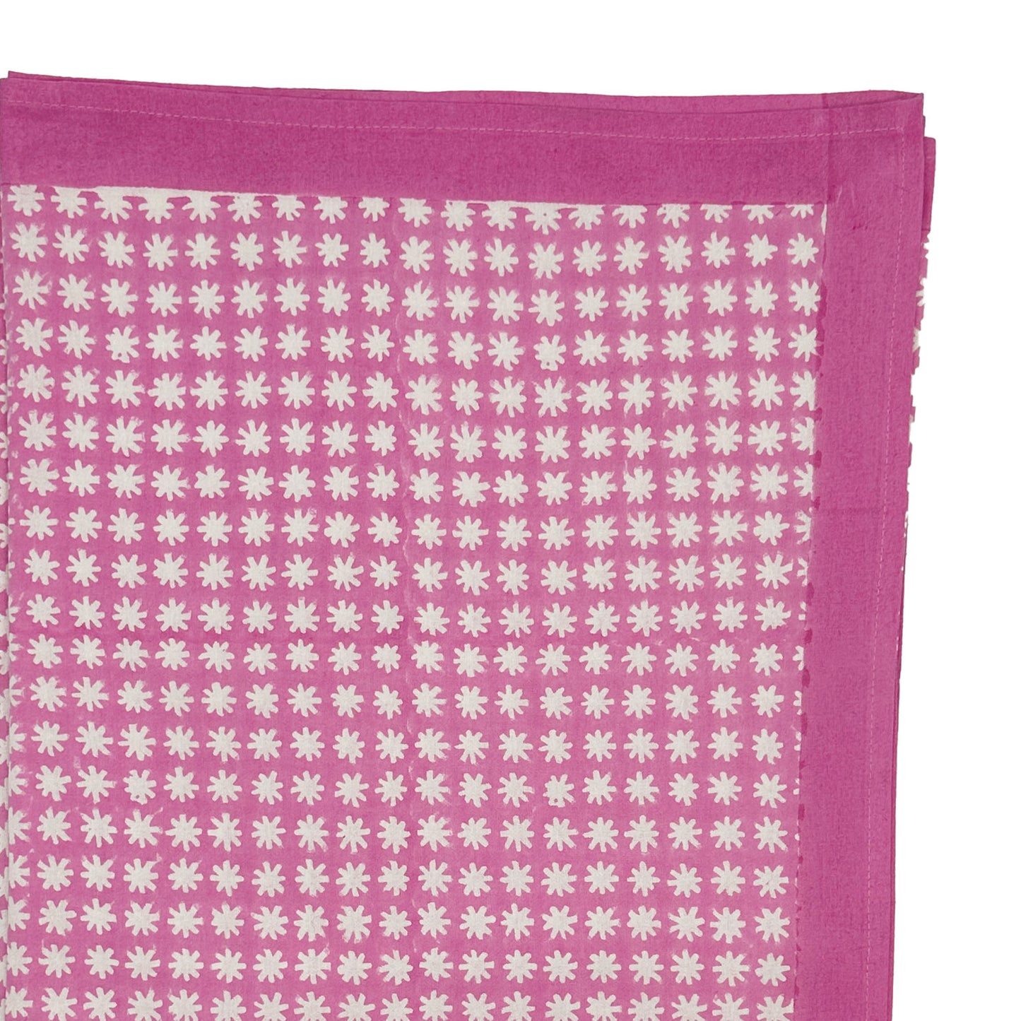 Charlie block printed table cloth - Pink