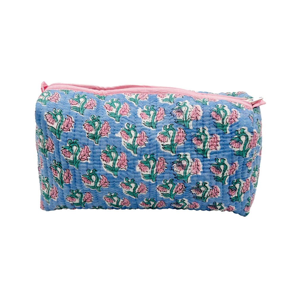 Quilted Cotton Wash Bag - Chloe