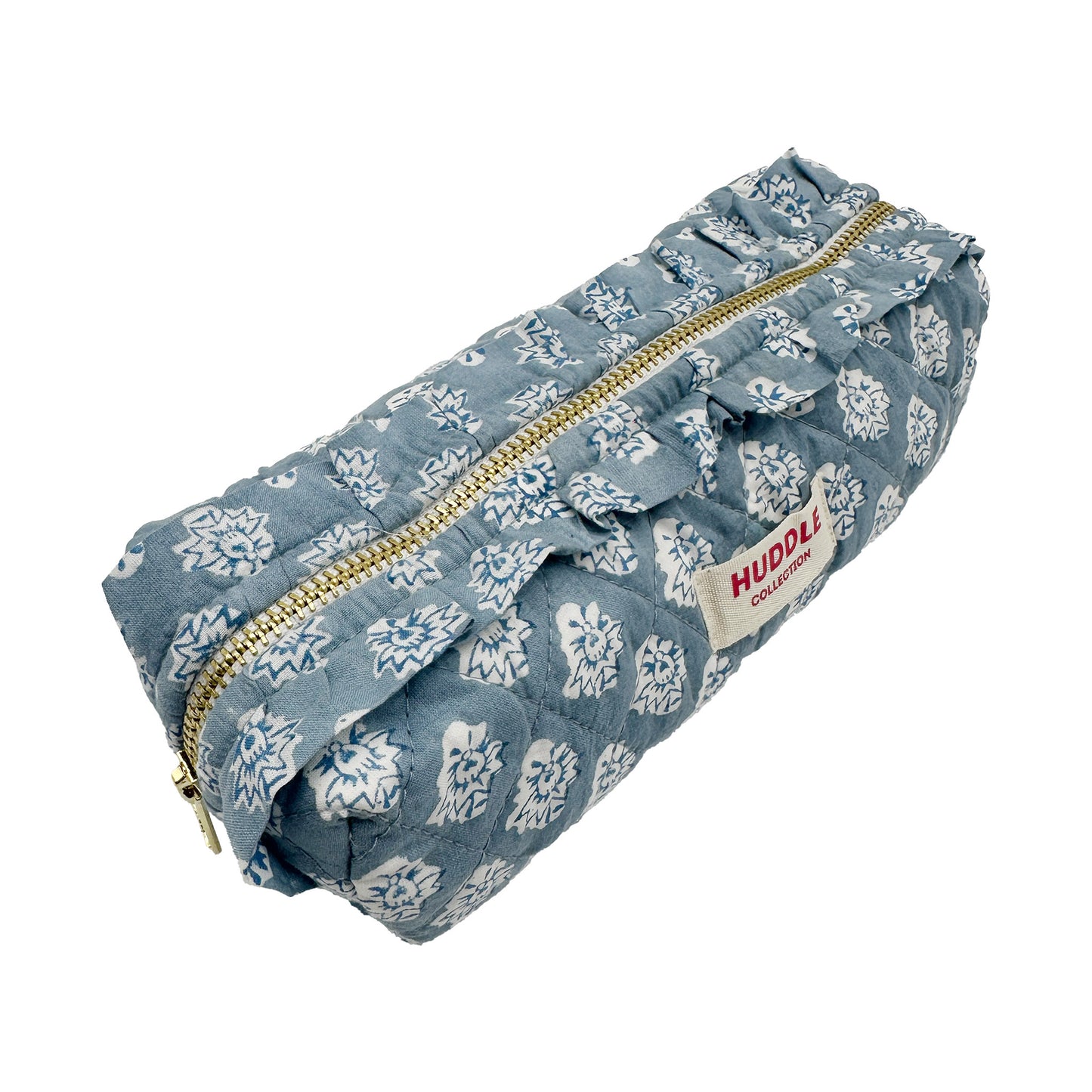 Frilled Make-up bag - Georgie in Blue