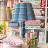 Gloria Pleated Cotton Block Printed Scallop Lampshade