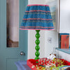 Gloria Pleated Cotton Block Printed Scallop Lampshade