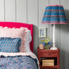 Gloria Pleated Cotton Block Printed Scallop Lampshade