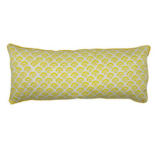  Lumbar hand block piped trim cushion - Jennie in Yellow