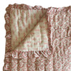 Jennie Handmade Block Print Cotton Quilt in Pink