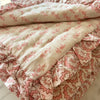 Jennie Handmade Block Print Cotton Quilt in Pink
