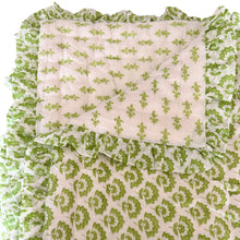  Jennie Handmade Block Print Cotton Quilt in Green