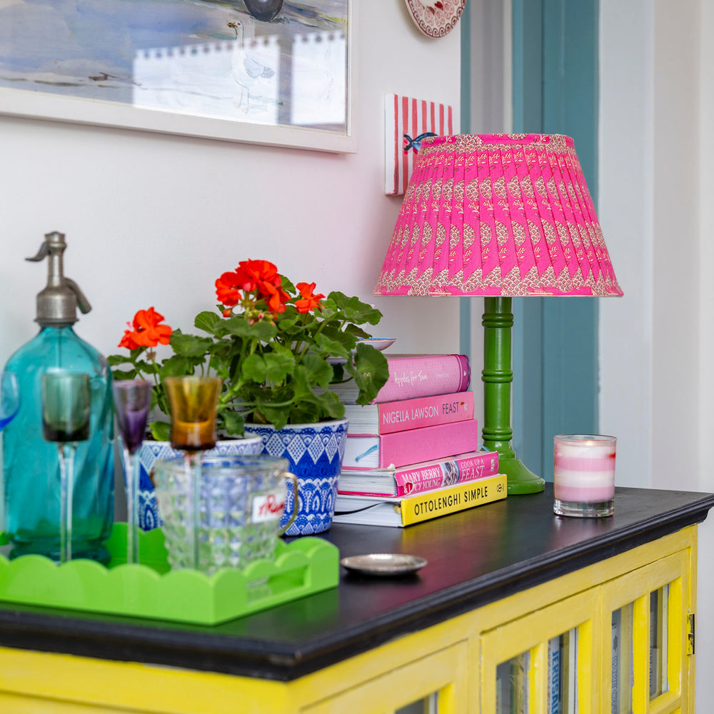 
                  
                    Libby Pleated Cotton Block Printed Lampshade
                  
                