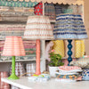 Mimi Pleated Cotton Block Printed Scallop Lampshade