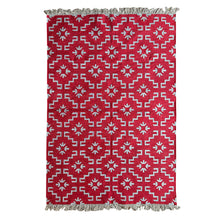  Arrti Indian Cotton Handmade Rug - Sparkle Red