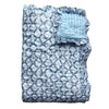 Bow Peep Handmade Block Print Cotton Quilt in Blue