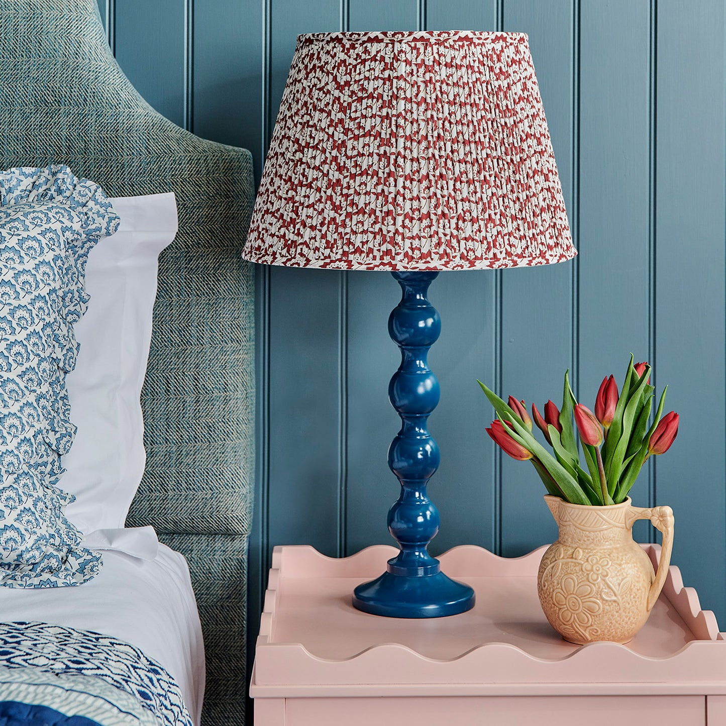 Bobbin Lamp Tall - Ink Blue