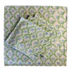 Bow Peep block printed Napkins (4) - Blue and Green