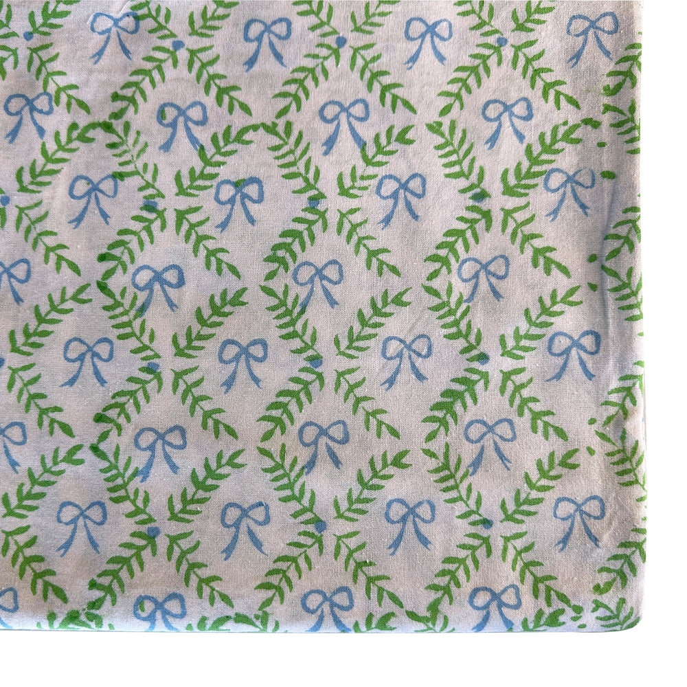 
                  
                    Bow Peep block printed table cloth - Blue and Green
                  
                