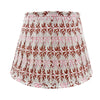 Bow Peep Pleated Cotton Block Printed Lampshade in Pink