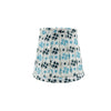 Heidi Pleated Cotton Block Printed Lampshade in Blue
