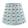 Large hand block frilled cotton cushion - Heidi in Blue
