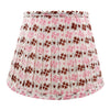 Heidi Pleated Cotton Block Printed Lampshade in Pink