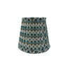 Issy Pleated Cotton Block Printed Lampshade in Blue and Green