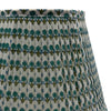 Issy Pleated Cotton Block Printed Lampshade in Blue and Green