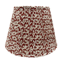  Jennie Gathered Cotton Block Printed Lampshade in Rich Berry