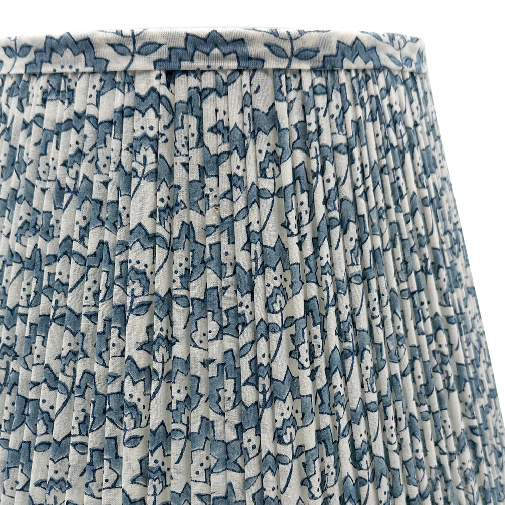 
                  
                    Large hand block Jennie Cotton Cushion in Pale Blue
                  
                