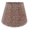 Jennie Gathered Cotton Block Printed Lampshade in Pale Rose Pink