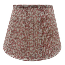  Jennie Gathered Cotton Block Printed Lampshade in Pale Rose Pink