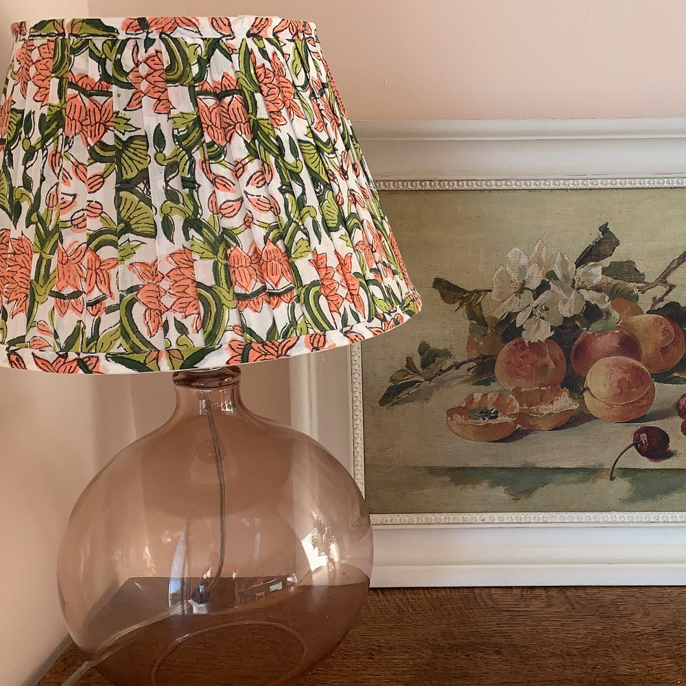 
                  
                    Octavia Pleated Cotton Block Printed Lampshade
                  
                